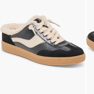 Dolce Vita Notice Faux-Shearling Lace-Up Slip-On Sneakers